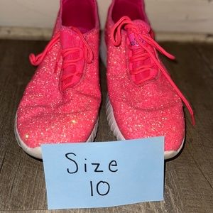 Size 10 Southern Fried Chics Neon Pink Tennis Shoes